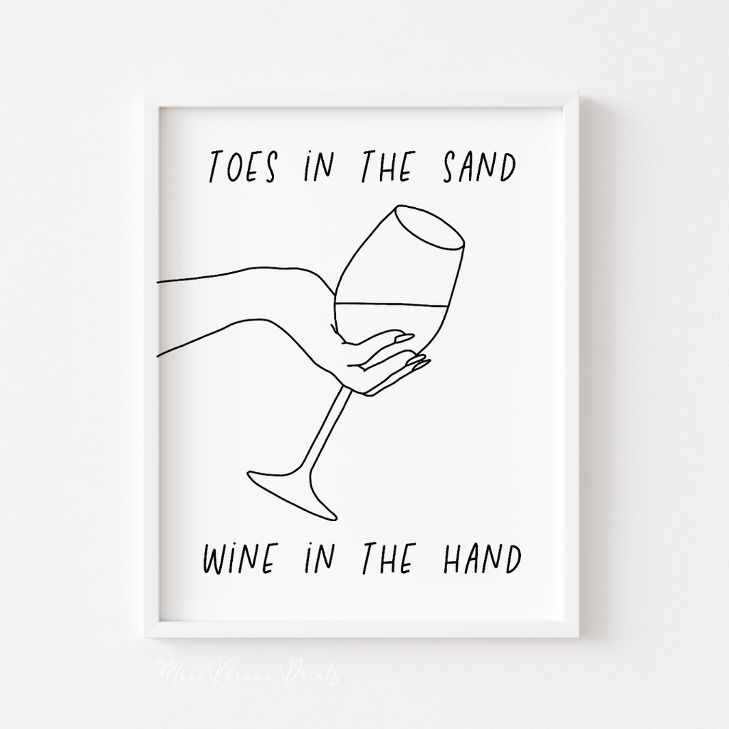 Wine hand - Affiche décorative