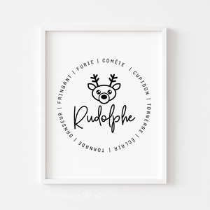 Rudolphe - Affiche décorative