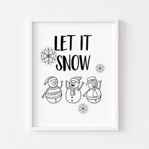 Let it snow - Affiche décorative