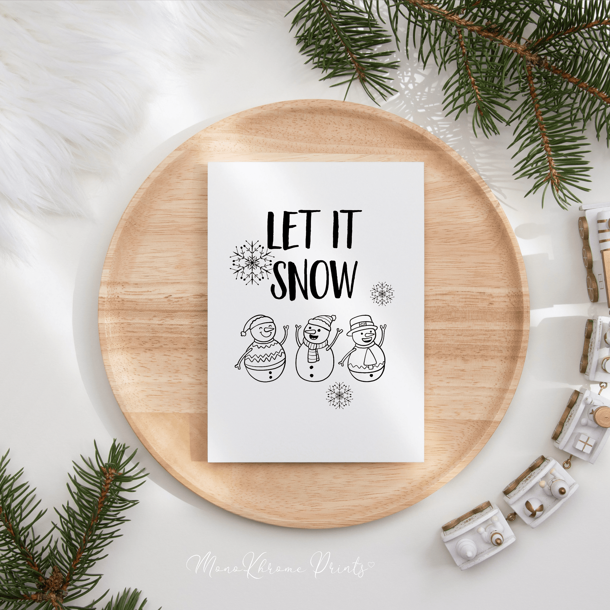 Let it snow - Affiche décorative