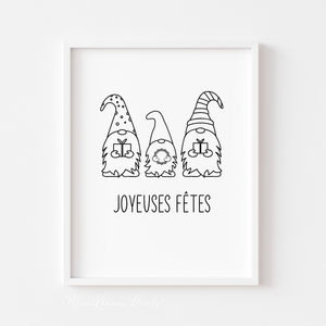 Joyeux gnomes - Affiche décorative