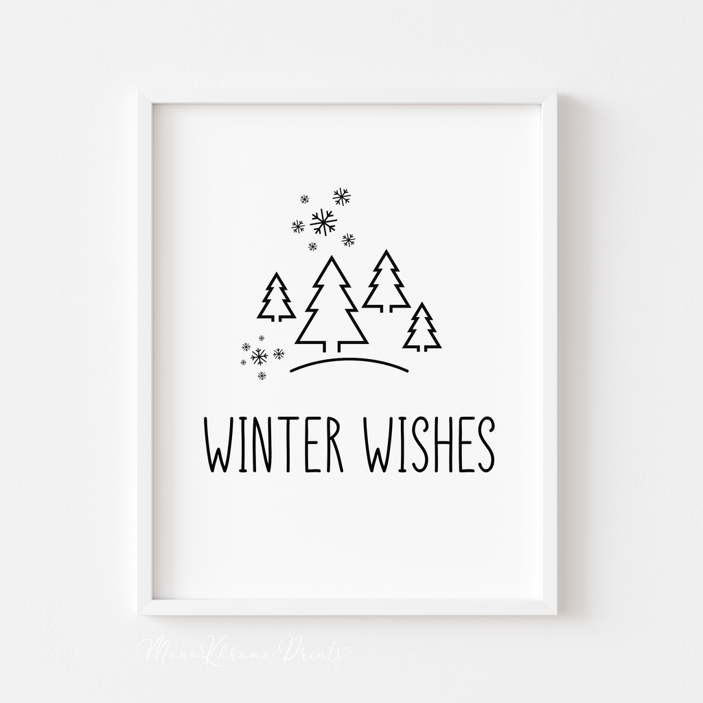 Winter wishes - Affiche décorative