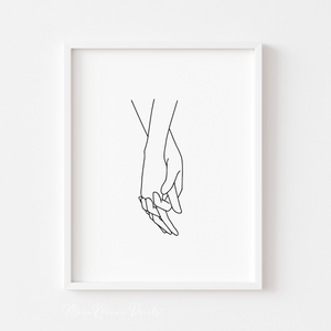 Holding hands - Affiche décorative