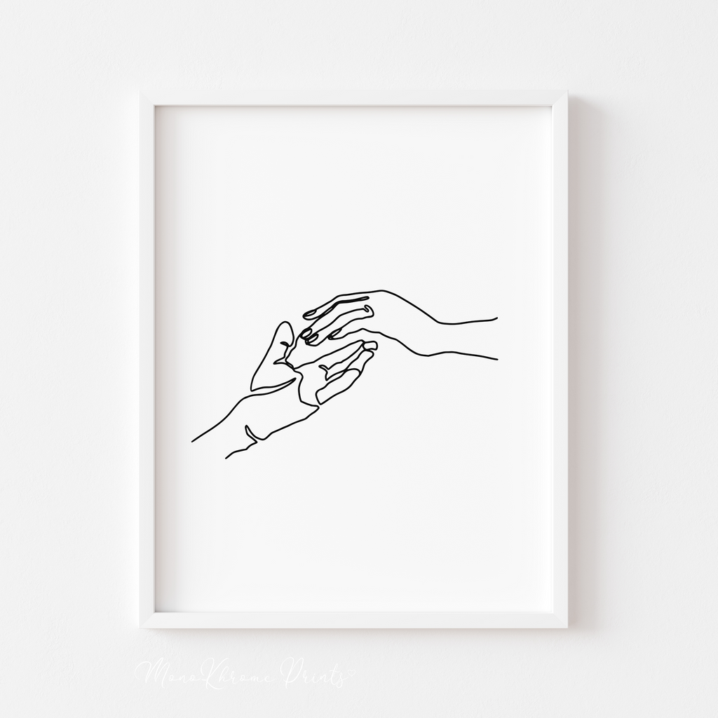 Lovers hands - Affiche décorative