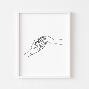 Lovers hands - Affiche décorative
