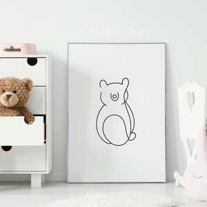 Cute bear - Affiche décorative