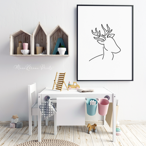 Deer - Affiche décorative