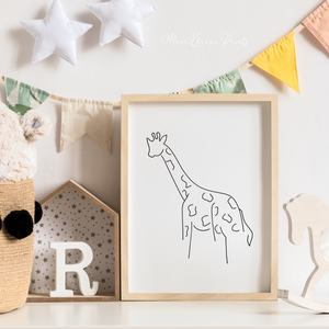 Girafe - Affiche décorative