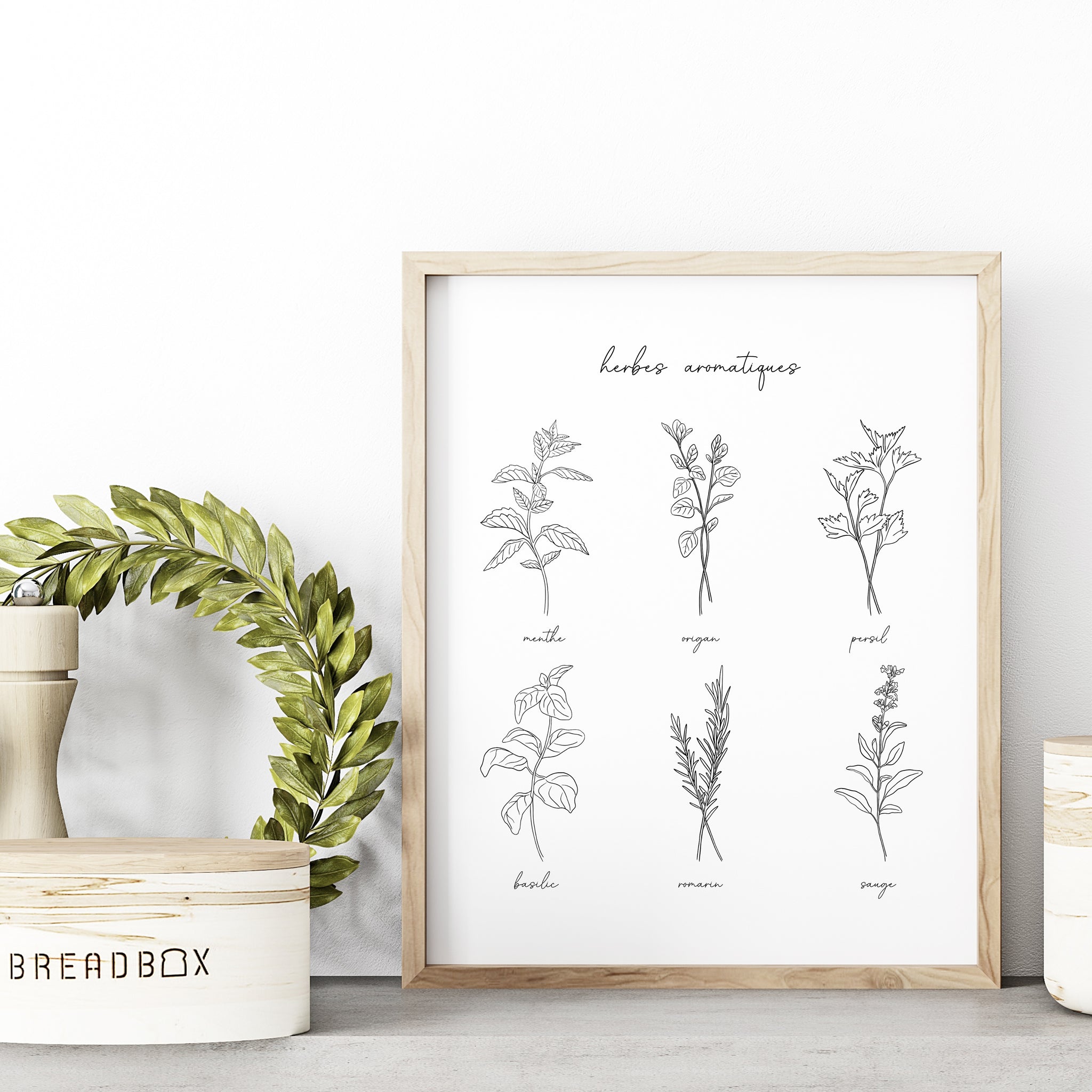 Herbes aromatiques - Affiche décorative