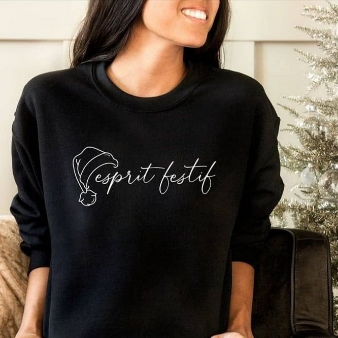 Esprit festif - Sweatshirt à col rond unisexe